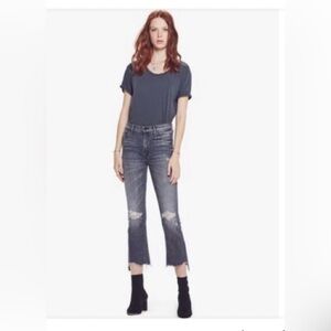Mother Jean The Insider Crop Step Chew gray size 25